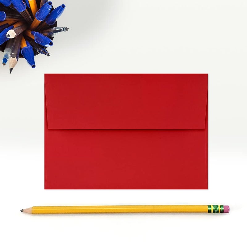 LUXPaper 4Bar A1 Invitation Envelopes | Peel & Press | 3 5/8" x 5 1/8" | Ruby Red | 80lb. Text | 50 Qty - Image 4